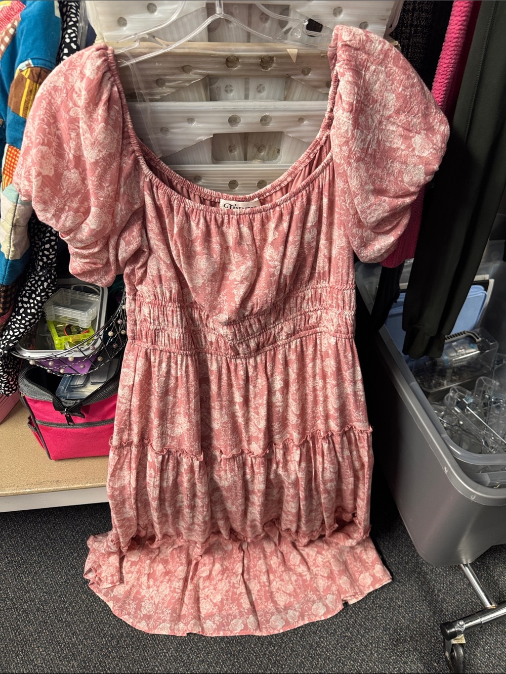 Trixxi floral midi dress L // 092907